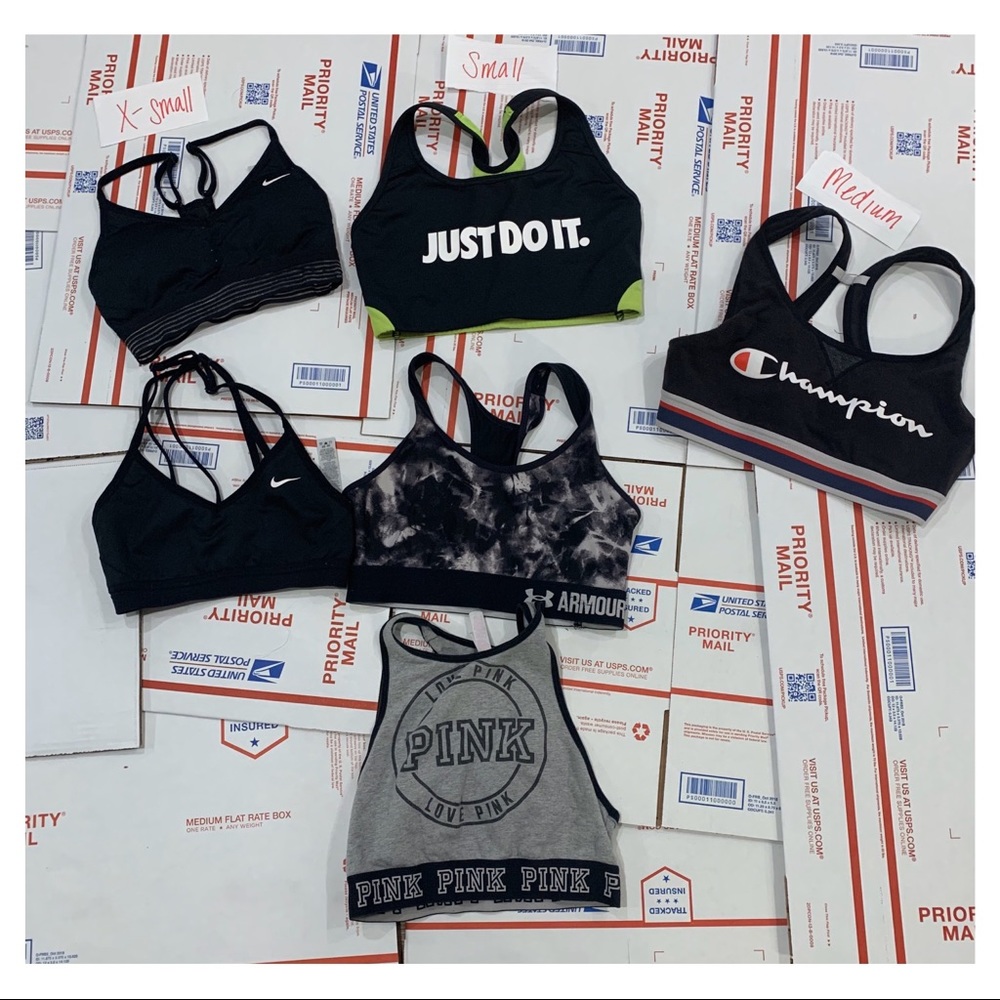 (6 ITEMS) Women’s Sports Bra Lot Mixed Brands